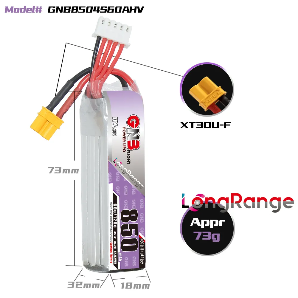 GAONENG GNB LiPo Battery 850mA - Drone Battery 4S review and price