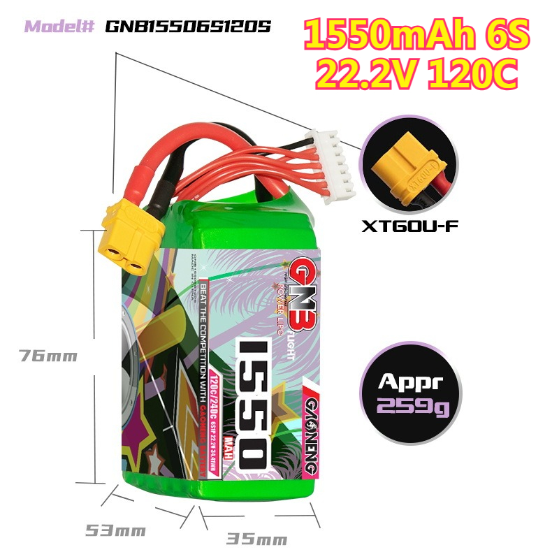 1550mAh 120C LiPo Battery 4S 1 - Drone Battery 4S review and price